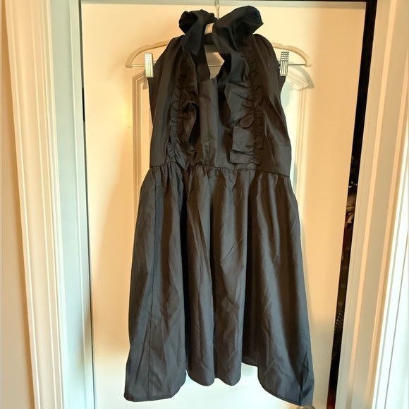 Zesica Dresses & Skirts - Black Ruffle Halter Mini Dress